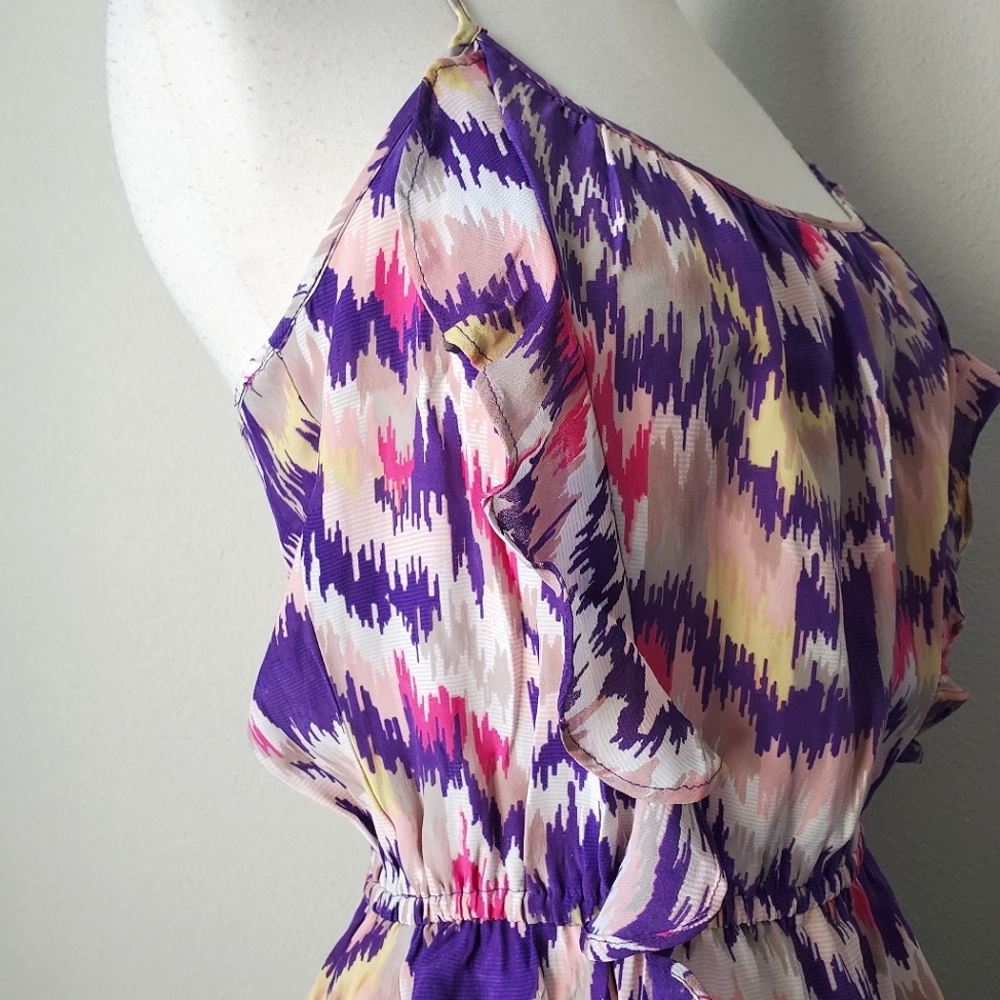 Parker Silk Ruffle Racerback Dress - Picture 3 of 6